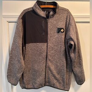 Philadelphia Flyers Antigua Fortune Full-Zip Jacket Heathered Gray Sz 2XL